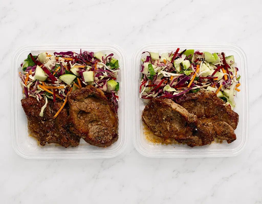 Pork Steaks & Coleslaw